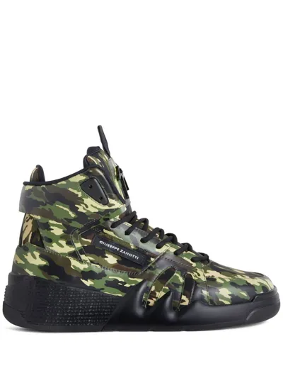 Giuseppe Zanotti Men's Spotty Talon High Top Sneakers In Green