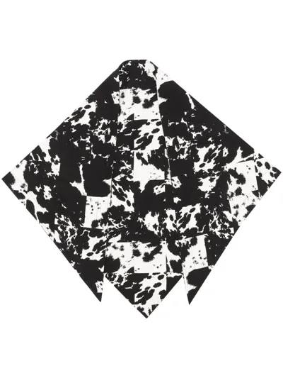 Rodebjer Abstract-print Scarf In Black