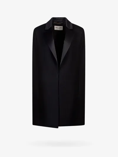 Saint Laurent Cape In Black