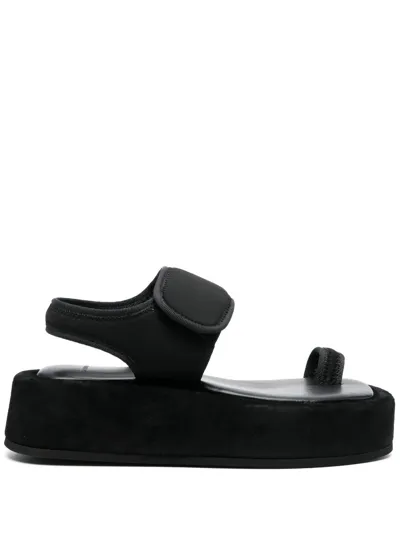 Wardrobe.nyc Platform 50mm Leather Sandals In Black