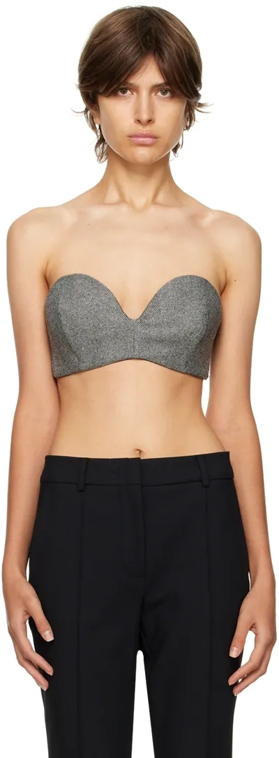 Sportmax Gray Eracle Bustier In 001 Black