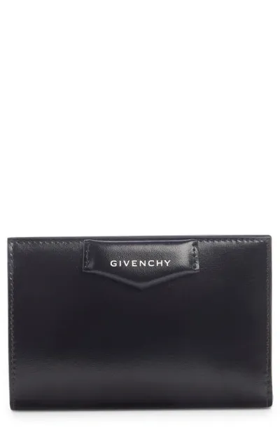 Givenchy Antigona Leather Bifold Wallet In Black