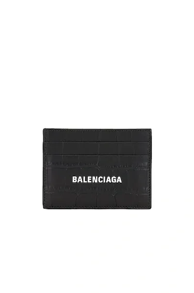 Balenciaga Cash Card Holder In Black