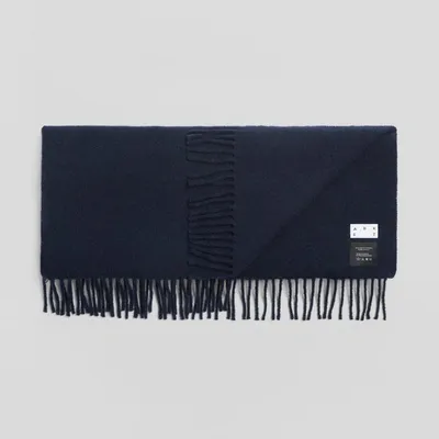 Asket The Oversized Cashmere Wool Scarf Dark Navy