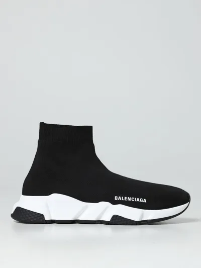 Balenciaga Speed Ricycled Knit Sneakers In Black