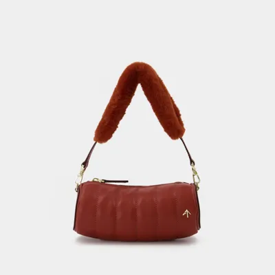 Manu Atelier Mini Padded Cylinder In Red