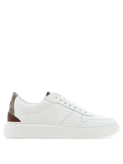 Herno Monogram-heel Low-top Sneakers In White