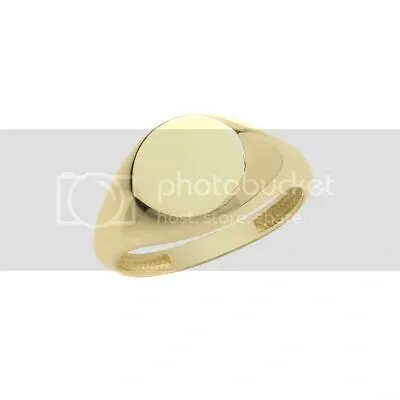 Pre-owned Markenlos Rund Signet Ring Grössen H-q Kontakt Us Bevor Bestellung Gekennzeichnet Gelbgold