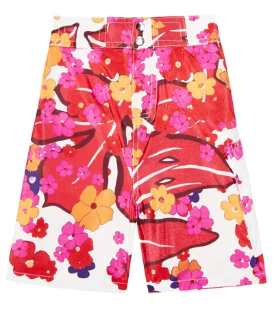 Erl Kids' Floral Swim Trunks In Floral 1