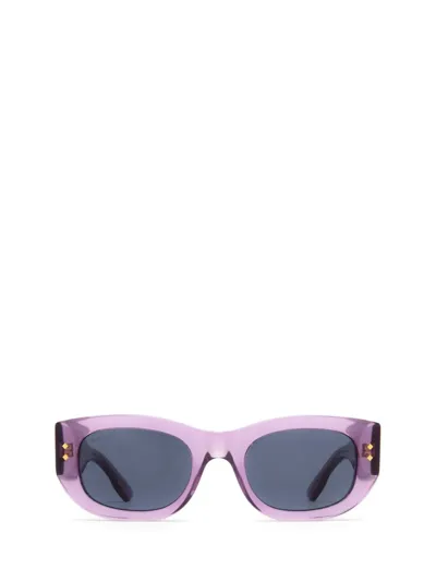 Gucci Eyewear Rectangular Frame Sunglasses In Purple