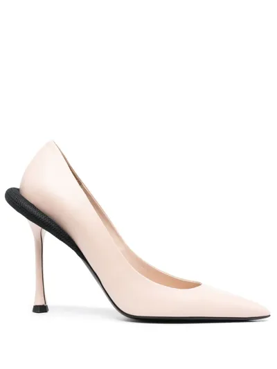 N°21 Mesh-trimmed 120mm Pumps In Neutrals