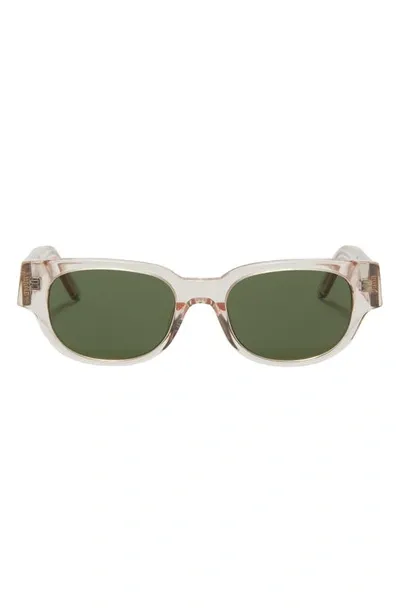 Palm Angels Redondo Oval Sunglasses In Crystal Peach Green