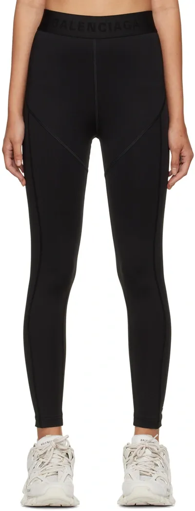 Balenciaga Intarsia Stretch Modal-blend Jersey Leggings In New