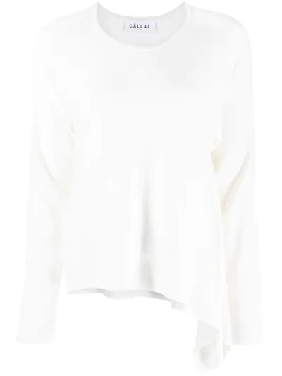 Câllas Heloise Asymmetric-hem Jumper In White