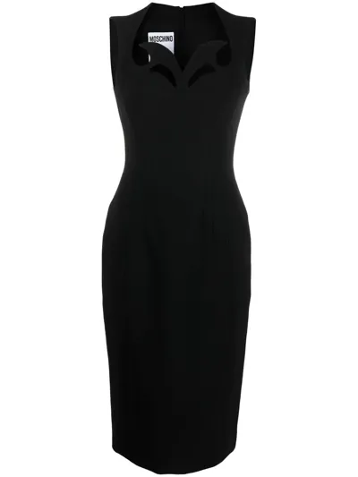 Moschino Cut-out Detail Sleeveless Dress In Schwarz