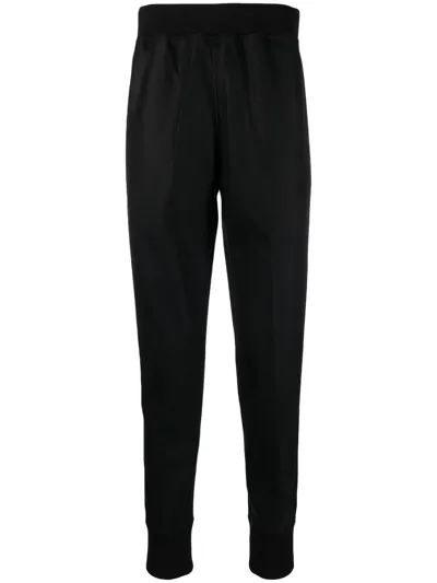 Jil Sander Jet-black Elasticated Track Pants In Schwarz