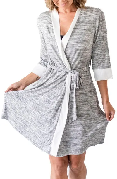 Kindred Bravely Maternity/nursing Robe In Grey