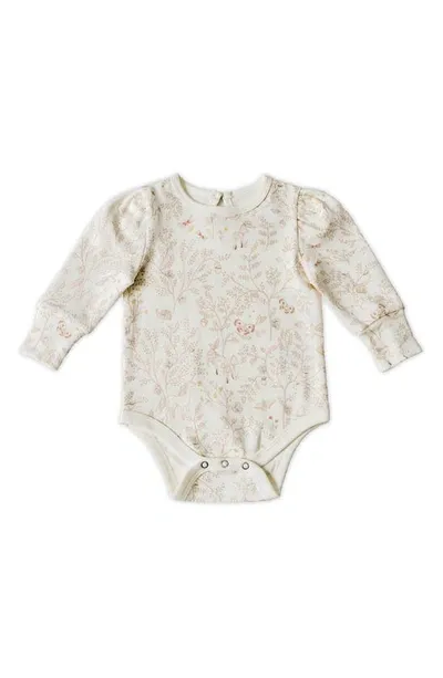 Pehr Babies' Secret Garden Puff Sleeve Organic Cotton Romper In Ivory