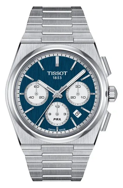 Tissot Prx Chronograph, 42mm In Blue