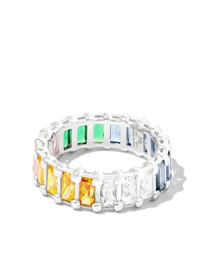 Hatton Labs Crystal-embellished Eternity Ring In Silver