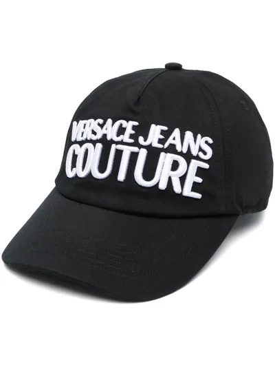 Versace Jeans Couture Baseball Cap With Pences In Black