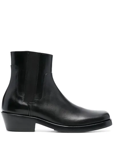 Raf Simons 45mm Block-heel Ankle Boots In Black