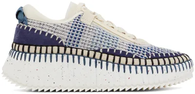 Chloé Blue Nama Sneakers In Multicolor