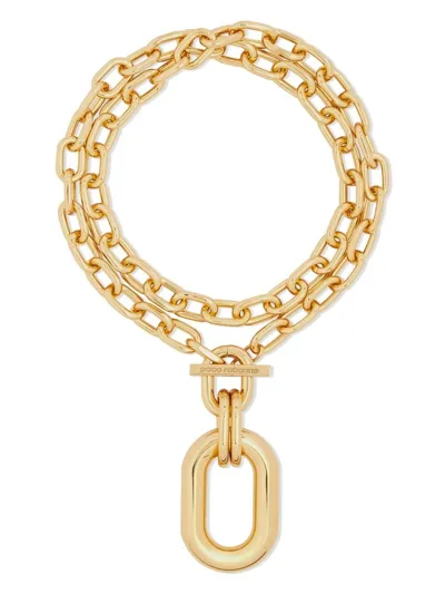 Rabanne Gold-plated Cable-link Necklace In Metallic