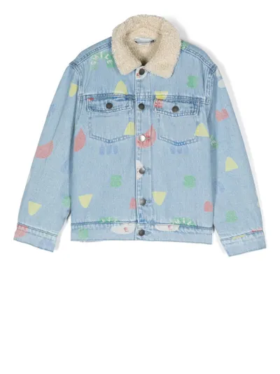 Stella Mccartney Kids' Graphic-print Button-up Denim Jacket