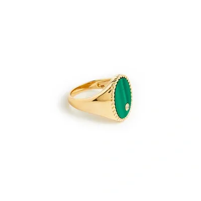 Yvonne Léon Gold And Diamond Signet Ring