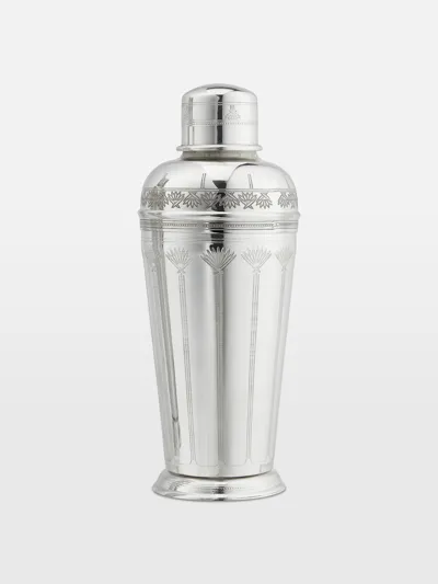 Soho Home Rochester Engraved Silver Cocktail Shaker