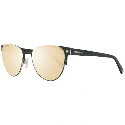 Dsquared² Dq0316  Mirrored Oval Sunglasses In Black