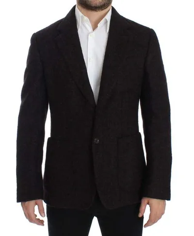 Dolce & Gabbana Bordeaux Alpaga Two Button Blazer