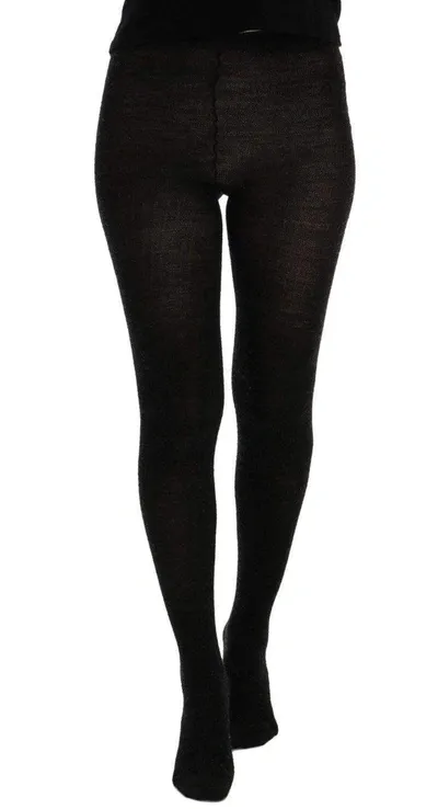 Dolce & Gabbana Gray Wool Blend Stretch Tights