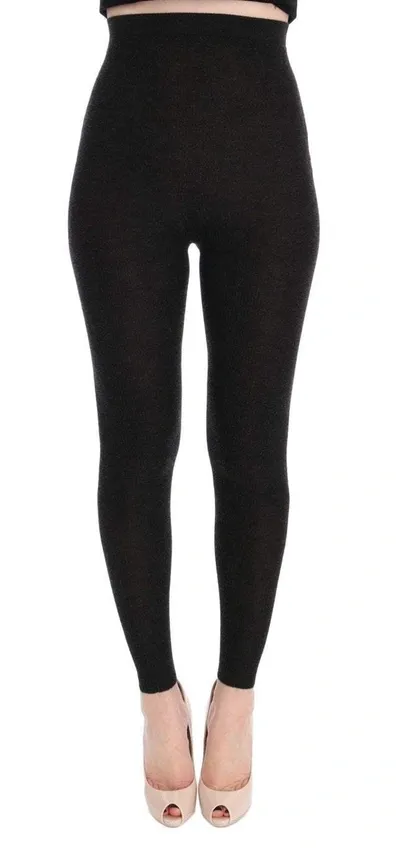 Dolce & Gabbana Gray Cashmere Stretch Tights