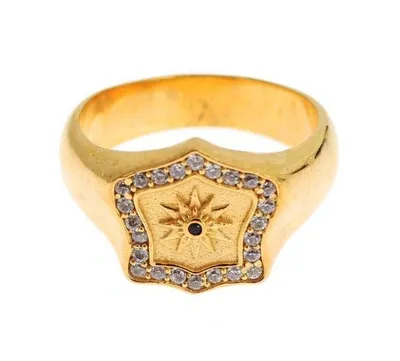 Nialaya Gold Plated 925 Sterling Silver Ring