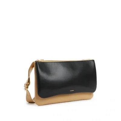 Jil Sander Ombra Leather Shoulder Bag