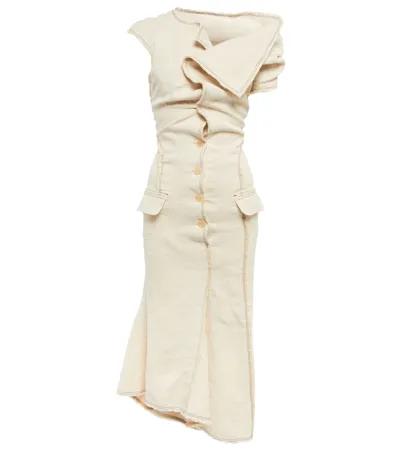 Jacquemus La Robe Camargue Midi Dress In Light Beige