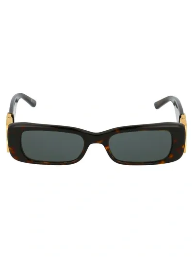 Balenciaga Sunglasses In 002 Havana Gold Green