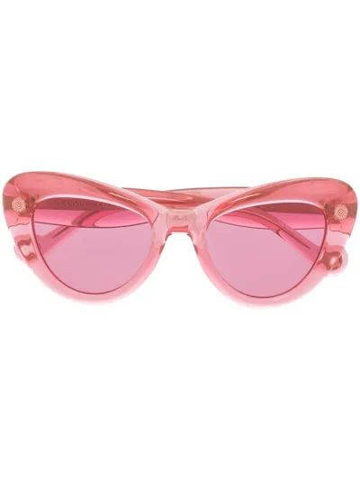 Lanvin Daisy Chunky Plastic Cat-eye Sunglasses In Pink