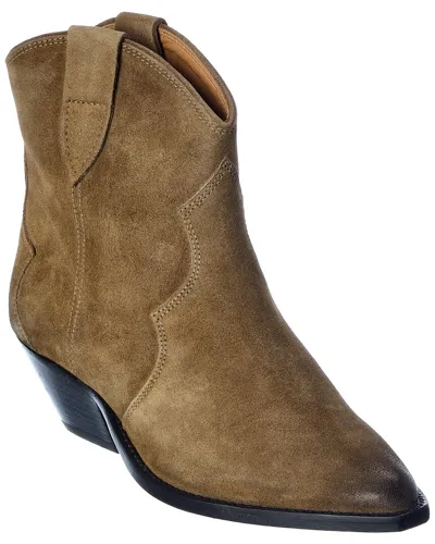 Isabel Marant Dewina Suede Bootie In Brown