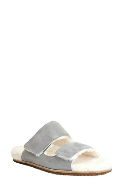 Revitalign Amelia Faux Fur Lined Slide Slipper In December Sky