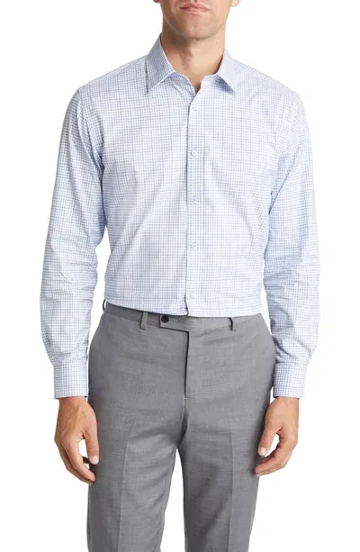 Daniel Hechter Trim Fit Plaid Dress Shirt In Blue