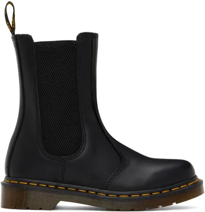 Dr. Martens' Black 2976 Hi Boots In Black Smooth