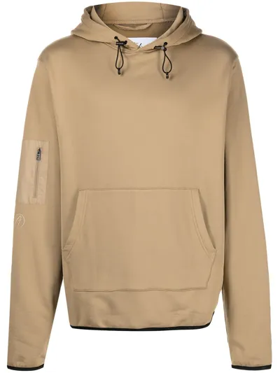 Aztech Mountain Fleece Drawstring Hoodie In Brown