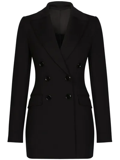 Dolce & Gabbana Double-breasted Blazer In Black