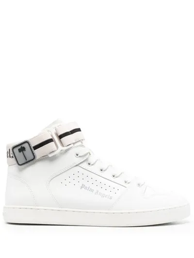 Palm Angels Palm Logo-print High-top Sneakers In Weiss