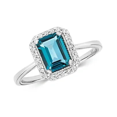 Pre-owned So Diamant & London Blue Topas Ring Grössen