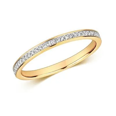 Pre-owned Eternity 0.11ct Diamant  Ring Grössen J-q Gelbgold