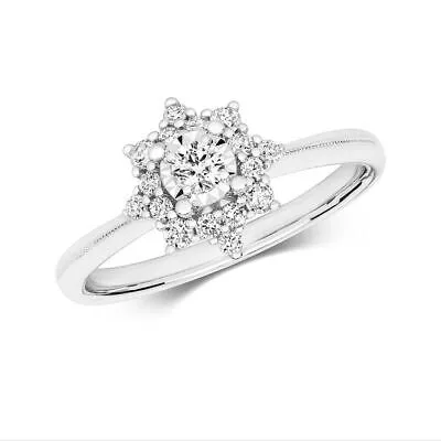 Pre-owned So 0.32ct Diamant Illusion Litaire Ring Grössen